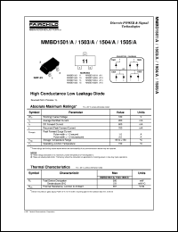 MMBD1501A datasheet:  High Conductance Low Leakage Diode MMBD1501A