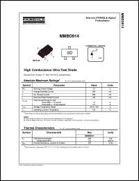 MMBD914 datasheet:  High Conductance Ultra Fast Diode MMBD914