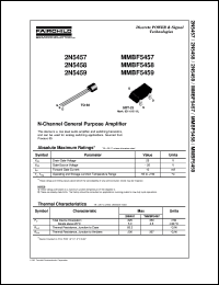 MMBF5457 datasheet:  N-Channel General Purpose Amplifier MMBF5457