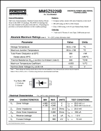 MMSZ5229B datasheet:  SOD123  Zener MMSZ5229B