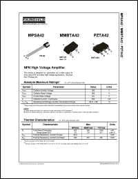 MPSA42 datasheet:  NPN High Voltage Amplifier MPSA42