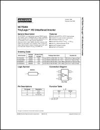 NC7SU04P5X datasheet:  TinyLogic HS Unbuffered Inverter NC7SU04P5X