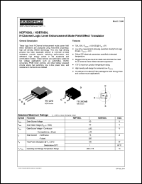 NDB7050L datasheet:  N-Channel Logic Level Enhancement Mode Field Effect Transistor [Life-time buy] NDB7050L