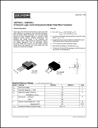 NDB7051L datasheet:  N-Channel Logic Level Enhancement Mode Field Effect Transistor [Obsolete] NDB7051L
