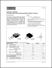 NDB7052L datasheet:  N-Channel Logic Level Enhancement Mode Field Effect Transistor NDB7052L
