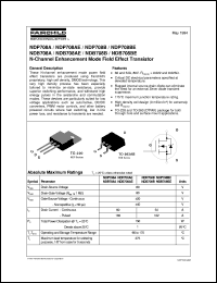 NDB708A datasheet:  N-Channel Enhancement Mode Field Effect Transistor [Life-time buy] NDB708A