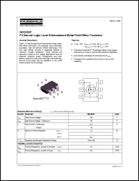 NDC652P datasheet:  P-Channel Logic Level Enhancement Mode Field Effect Transistor NDC652P