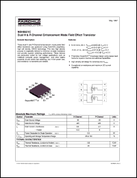 NDH8521C datasheet:  Dual N & P-Channel Enhancement Mode Field Effect Transistor [Not recommended for new designs] NDH8521C