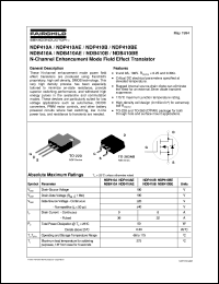 NDP410A datasheet:  N-Channel Enhancement Mode Field Effect Transistor [Obsolete] NDP410A