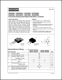 NDP508A datasheet:  N-Channel Enhancement Mode Field Effect Transistor [Obsolete] NDP508A