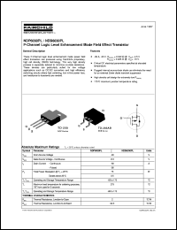 NDP6030PL datasheet:   P-Channel Logic Level Enhancement Mode Field Effect Transistor NDP6030PL