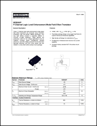 NDS352P datasheet:  P-Channel Logic Level Enhancement Mode Field Effect Transistor [Not recommended for new designs] NDS352P