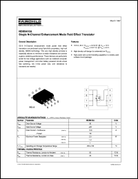 NDS8410A datasheet:  Single N-Channel Enhancement Mode Field Effect Transistor NDS8410A