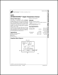 LM74CIM-5 datasheet: SPI/MICROWIRE Digital Temperature Sensor LM74CIM-5