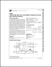LM83CIMQA datasheet: 3 Diode Input ACPI Compatible Digital Temperature Sensor with Two-Wire Interface LM83CIMQA