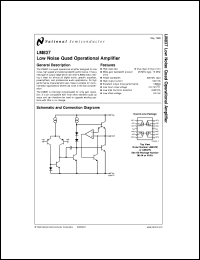 LM837M datasheet: Low Noise Quad Operational Amplifier LM837M