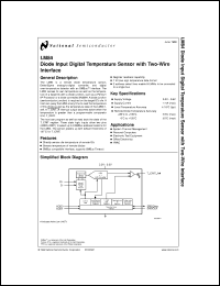 LM84CIMQA datasheet: Diode Input Digital Temperature Sensor with Two-Wire Interface LM84CIMQA