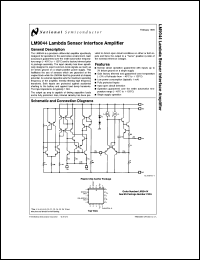 LM9044VX datasheet: Lambda Sensor Interface Amplifier LM9044VX