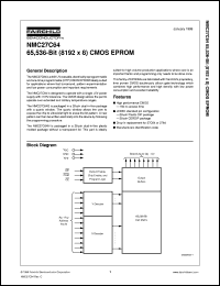 NMC27C64Q250 datasheet:  64KBit (8192 x 8) CMOS EPROM [Life-time buy] NMC27C64Q250