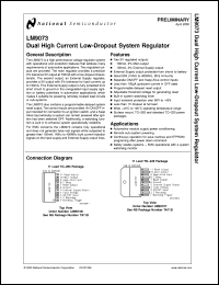 LM9073S datasheet: Dual High Current Low-Dropout System Regulator LM9073S