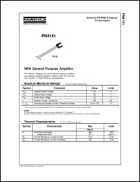 PN4141 datasheet:   NPN General Purpose Amplifier PN4141
