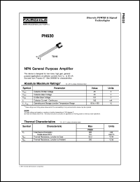 PN930 datasheet:   NPN General Purpose Amplifier PN930