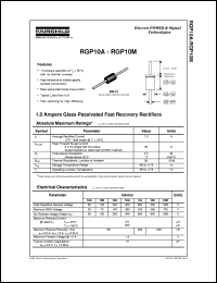 RGP10A datasheet:  1.0 Ampere Glass Passivated Fast Recovery Rectifiers RGP10A