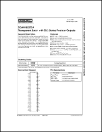 SCAN182373ASSCX datasheet:  Transparent Latch with 25 Ohm Series Resistor Output SCAN182373ASSCX