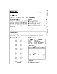 SCAN18373TSSC datasheet:  Transparent Latch with 3-STATE Outputs SCAN18373TSSC