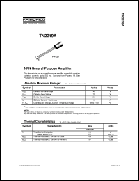 TN2219A datasheet:  NPN General Purpose Amplifier TN2219A