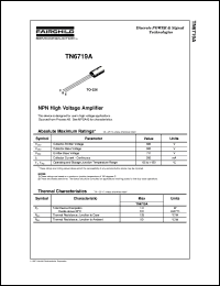 TN6719A datasheet:   NPN High Voltage Amplifier TN6719A