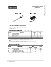 TN6729A datasheet:  PNP General Purpose Amplifier TN6729A