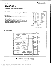 AN5352N datasheet: Character and pattern interface AN5352N