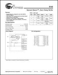 W162-09 datasheet: Spread Aware, Zero Delay Buffer W162-09