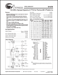 W167BH datasheet: 133-MHz Spread Spectrum FTG for Pentium II Platforms W167BH