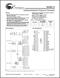 W48S87-72H datasheet: Desktop/Notebook Frequency Generator W48S87-72H
