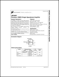LMC6081IN datasheet: Precision CMOS Single Operational Amplifier LMC6081IN