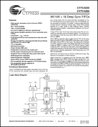CY7C4255-10ACT datasheet: 8K X 18 SYNCHRONOUS FIFO CY7C4255-10ACT