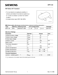 BFR194 datasheet: PNP silicon RF transistor BFR194