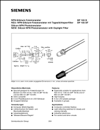 BP103B-4 datasheet: Silicon NPN phototransistor BP103B-4