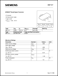 BSP317 datasheet: SIPMOS small-signal transistor BSP317