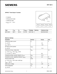 BSP320S datasheet: SIPMOS small-signal transistor BSP320S