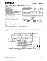 BTS611L1 datasheet: Smart 2-channel highside power switch BTS611L1