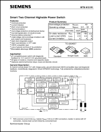 BTS612N1 datasheet: Smart 2-channel highside power switch BTS612N1