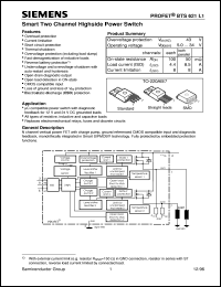 BTS621L1 datasheet: Smart 2-channel highside power switch BTS621L1