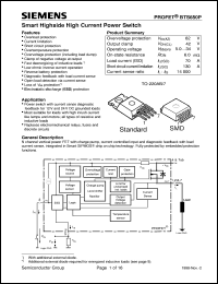 BTS650P datasheet: Smart highside high current power switch BTS650P