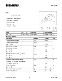 BUP314 datasheet: IGBT BUP314