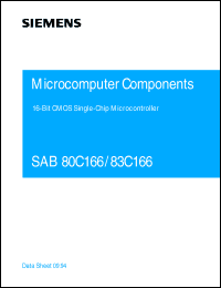 SAB83C166-5M datasheet: 16-bit microcontroller (1KByte RAM and 32 KByte ROM) SAB83C166-5M