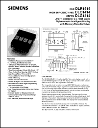 DLR1414 datasheet: 4-character 5x7 dot matrix (red) DLR1414