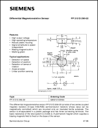 FP212D250-22 datasheet: Differential magnetoresistive sensor FP212D250-22